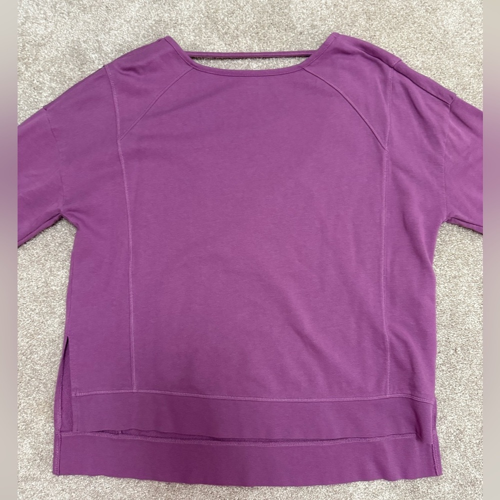 Sweaty Betty After Class Sweatshirt Pullover - Open Back - Purple - size Medium - Picture 3 of 11